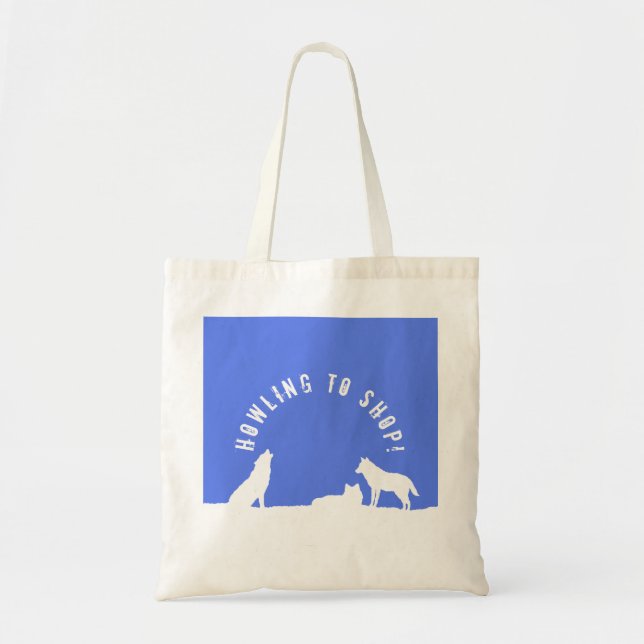 Lobos en Nieve, ¡Cómo comprar! Bolso de tela (Frente)