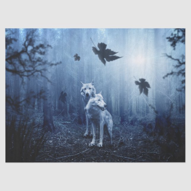 lobos en papel higiénico del bosque (Anverso)