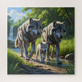Lobos y Cachorros - Rompecabezas de Animales