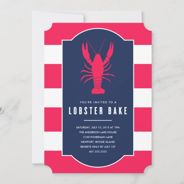 Lobster Bake | Invitación a la fiesta de verano (Anverso)