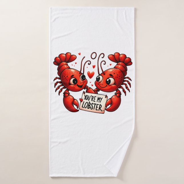 Lobster Love Puns (Toalla de baño)