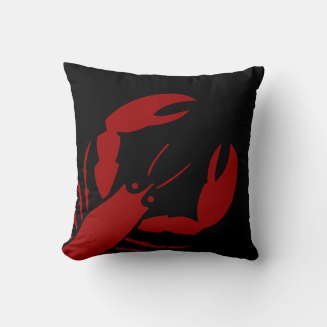 LOBSTER RED EN LA almohada NEGRA (Anverso)