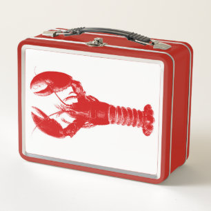 Lobster rojo profundo sobre blanco