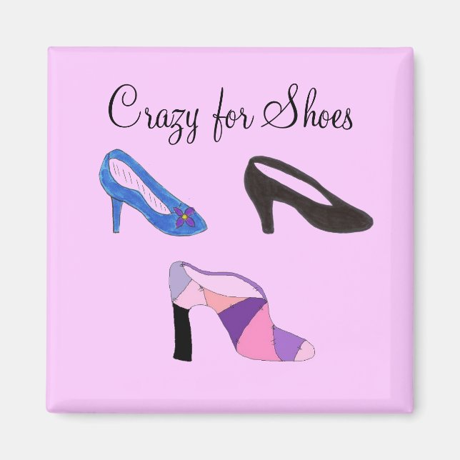 Loca por Zapatos - imán (Frente)