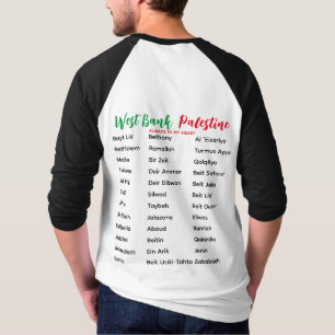 Localidades y ciudades de Cisjordania camiseta de