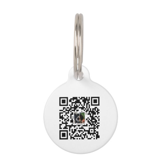 LOCALIZA A TU MASCOTA PERDIDA Placa con código QR  (Anverso)