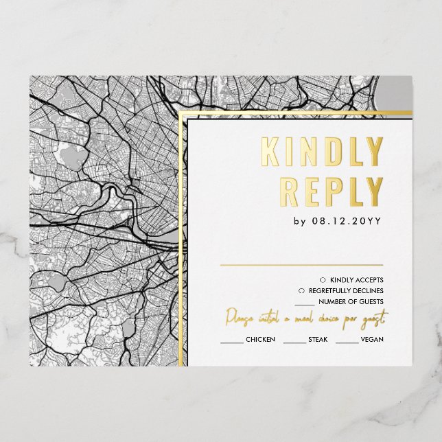 Localizador de amor de Boston | Tarjeta de respues (Anverso)