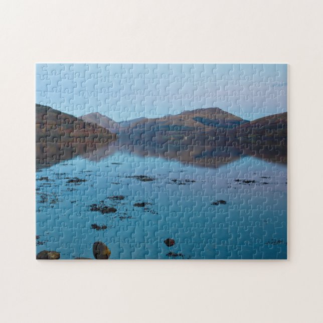 Loch Fyne en azul, escocés rompecabezas (Horizontal)