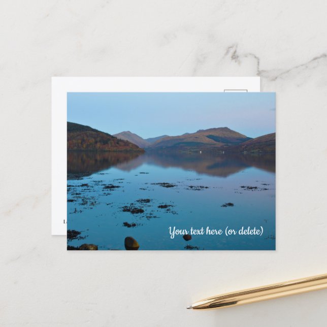 Loch Fyne en Azul, Postal de Escocia (Anverso/Reverso In Situ)