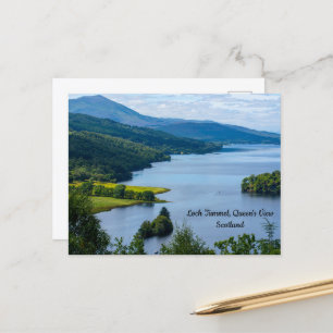 Loch Tummel desde Queen's View, tarjeta postal de