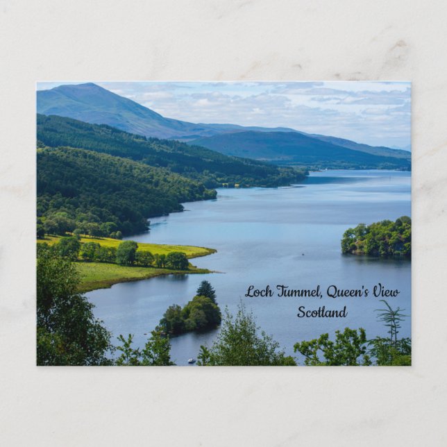 Loch Tummel desde Queen's View, tarjeta postal de  (Anverso)