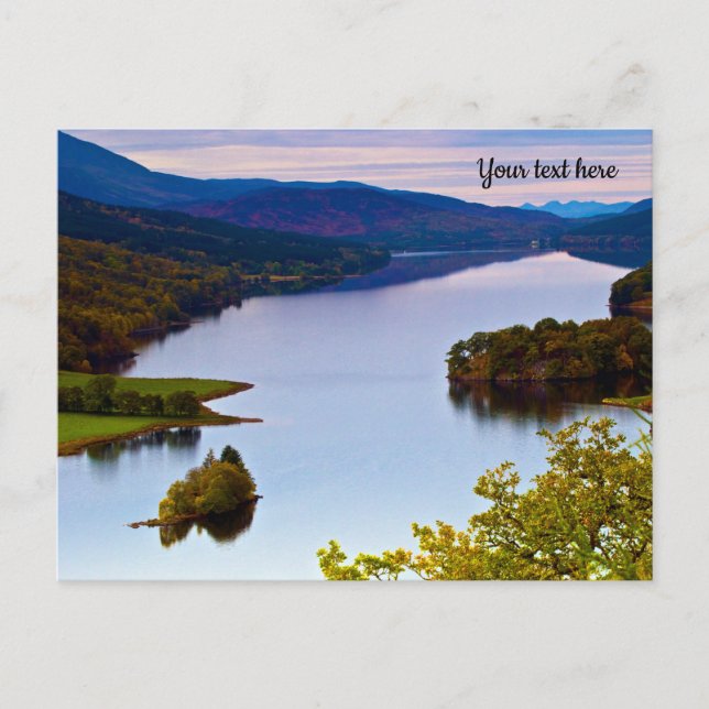 Loch Tummel, Queen's View, Escocia Tarjeta Postal (Anverso)