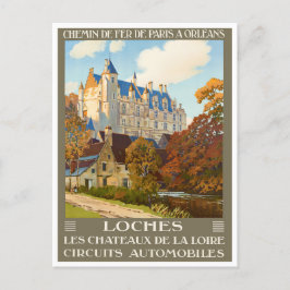 Loches de la tarjeta postal de viaje de Francia
