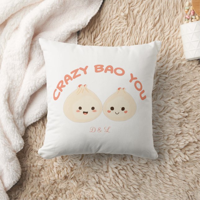 Loco Bao Usted Cute Pareja arrojar almohada Set (Manta)