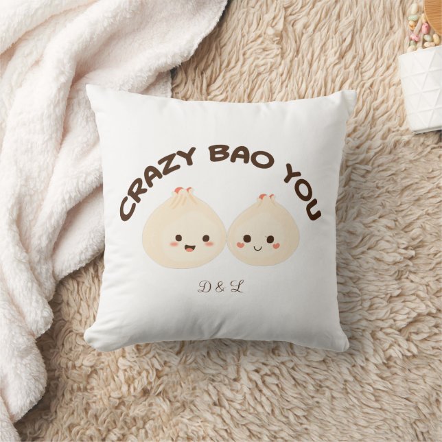 Loco Bao Usted Cute Pareja arrojar almohada Set (Manta)