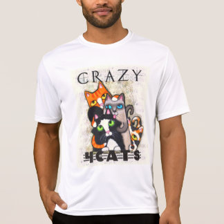 Loco para la camisa para hombre de los gatos