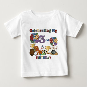 Loco para los deportes Tercer cumpleaños camisetas