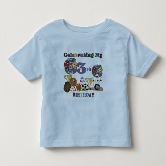 Loco para los deportes Tercer cumpleaños camisetas