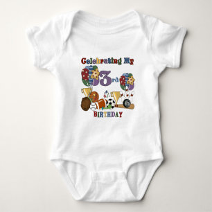 Loco para los deportes Tercer cumpleaños camisetas