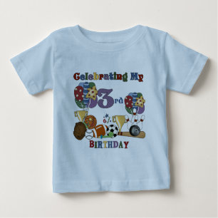 Loco para los deportes Tercer cumpleaños camisetas