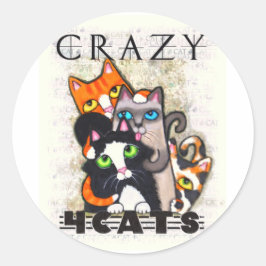 Loco para los Pegatinas gatos