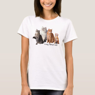 Loco por la camiseta del gato de los gatos