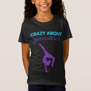 Loco por la gimnasia morada y la camiseta Aqua