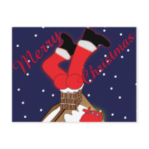 Loco Santa Atrapado en la tarjeta de correos de ch