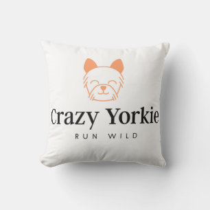 Loco yorkie 16" x almohada de acurrucamiento de 16