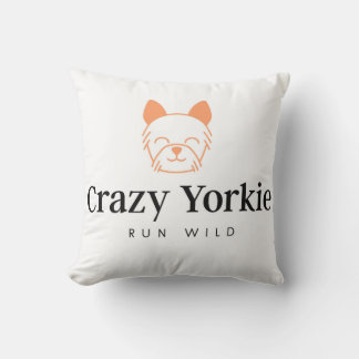 Loco yorkie 16" x almohada de acurrucamiento de 16