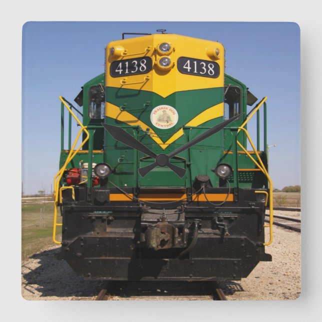 Locomotora Diesel Nº 4138 Reloj cuadrado sin cara (Anverso)