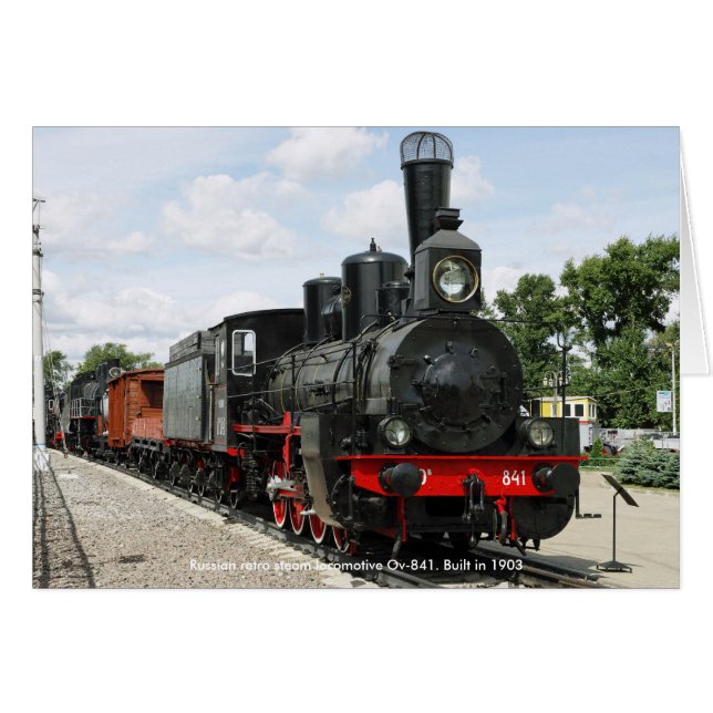 Locomotora, locomotora de vapor retro rusa Ov-8. (Anverso (Horizontal))