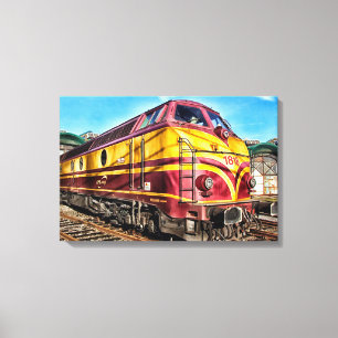 Locomotora Tren de motor de vapor Ducha Arte de te