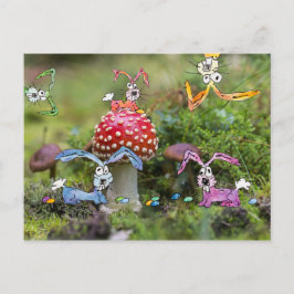 "¡LOCOS BUNNIES!" Postal