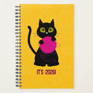 ¡LOCOS! Planificador 2026 – Tejido + Gatito 🧶🐈⬛
