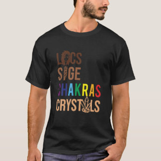 Locos Sage Chakras Cristales Camiseta Reina negra 