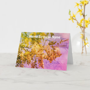 Locust Blossoms Art Personalizado Tarjeta de Cumpl