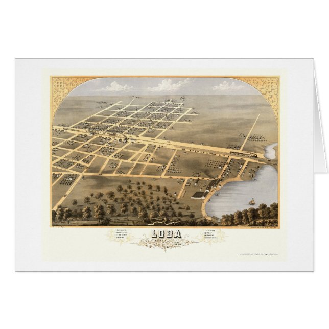 Loda, mapa panorámico de IL - 1869 (Anverso (Horizontal))