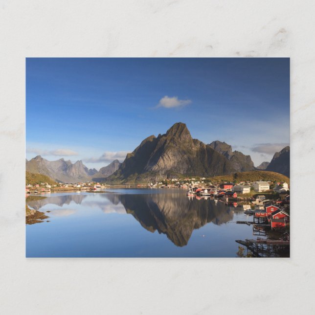 Lofoten - Aldea de postal Reine sin texto (Anverso)
