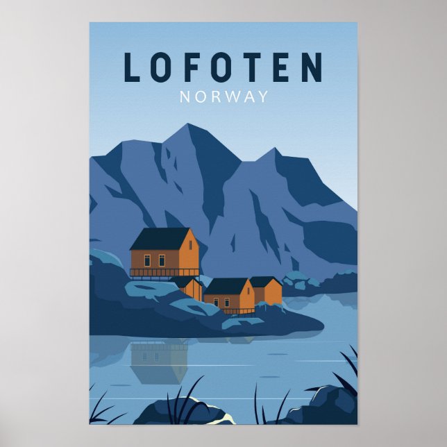 Lofoten Noruega Viaje Arte de época (Frente)