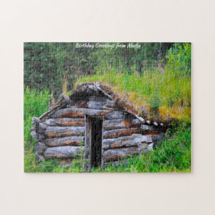Log Cabin Alaska. Rompecabezas