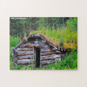Log Cabin Alaska. Rompecabezas