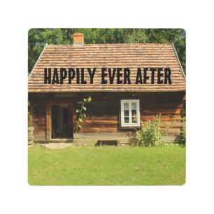 LOG CABIN BODA REGALO DECORACIÓN METALIZADO DE LA 