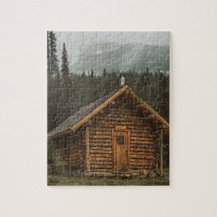 LOG CABIN HOUSE JIGSAW PUZZLE