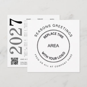 Logo Calendario 2027 Código QR Empresa Navidad 