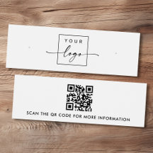 Logo código QR tarjeta de visualización de pendien