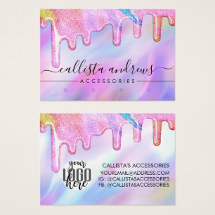Logo de Arete Bajo con Drips de Brillo Holográfico
