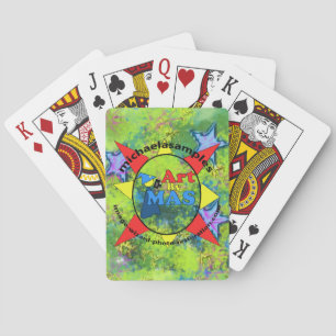 Logo de Art By MAS en las cartas de juego