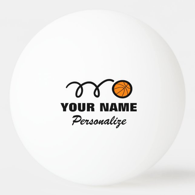 Logo de baloncesto pelota de ping pong para tenis  (Anverso)