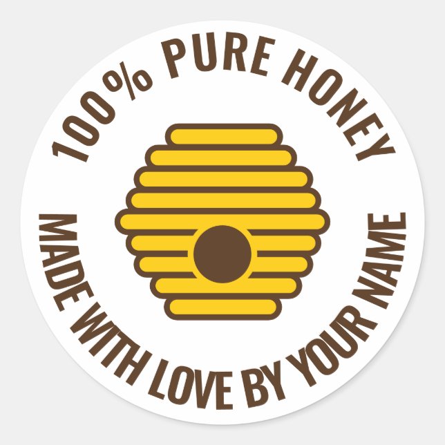 Logo de Beehive creadores de miel pegatinas de tar (Anverso)